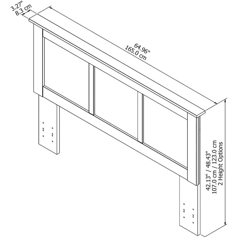 Laminierte Kopfstütze aus Holzwerkstoff, Doppel-/Queensize, höhenverstellbar, 165 cm B
