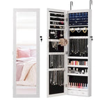 Wandmontierbarer Schmuckschrank aus Holzwerkstoff mit Ganzkörperspiegel, 35,6 cm B