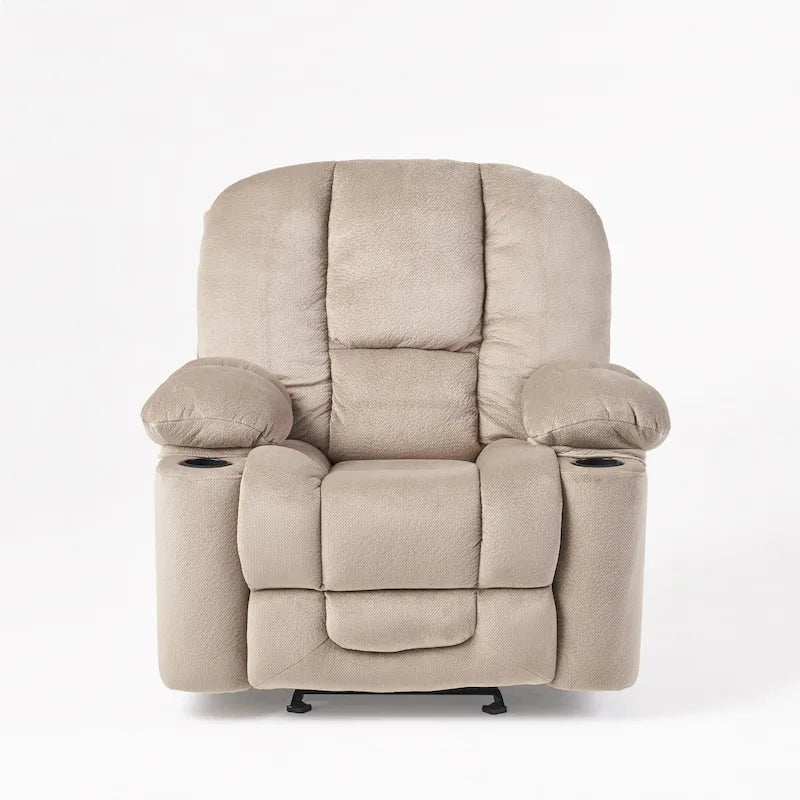 Manueller Relaxsessel aus Stoff mit zwei Getränkehaltern 42,5"L x 37"B x 41"H