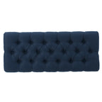 Stoffbezogene Ottoman-Sitzbank mit Beinen aus Birkenholz 104 cm L x 44 cm B x 43 cm H
