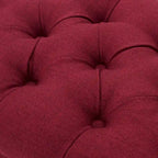Stoffbezogene Ottoman-Sitzbank mit Beinen aus Birkenholz 104 cm L x 44 cm B x 43 cm H