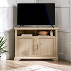 MDF- und Laminat-Eck-TV-Ständer mit gerillten Türen 44"B x 16"T x 32"H