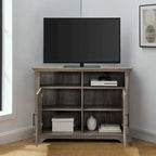 MDF- und Laminat-Eck-TV-Ständer mit gerillten Türen 44"B x 16"T x 32"H