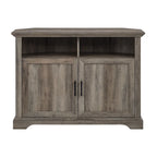 MDF- und Laminat-Eck-TV-Ständer mit gerillten Türen 44"B x 16"T x 32"H