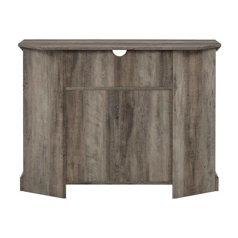 MDF- und Laminat-Eck-TV-Ständer mit gerillten Türen 44"B x 16"T x 32"H
