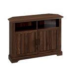 MDF- und Laminat-Eck-TV-Ständer mit gerillten Türen 44"B x 16"T x 32"H