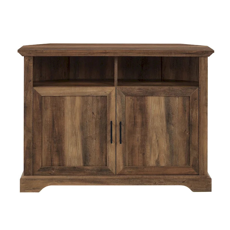 MDF- und Laminat-Eck-TV-Ständer mit gerillten Türen 44"B x 16"T x 32"H