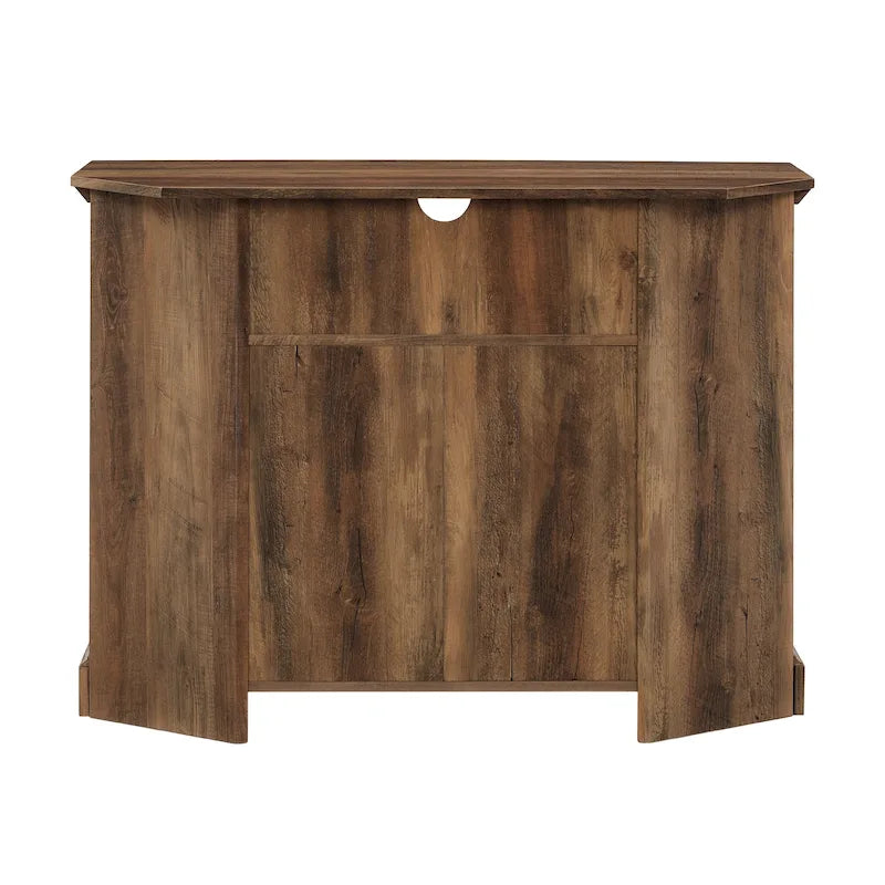 MDF- und Laminat-Eck-TV-Ständer mit gerillten Türen 44"B x 16"T x 32"H