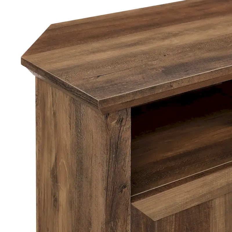 MDF- und Laminat-Eck-TV-Ständer mit gerillten Türen 44"B x 16"T x 32"H