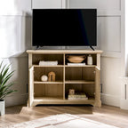 MDF- und Laminat-Eck-TV-Ständer mit gerillten Türen 44"B x 16"T x 32"H