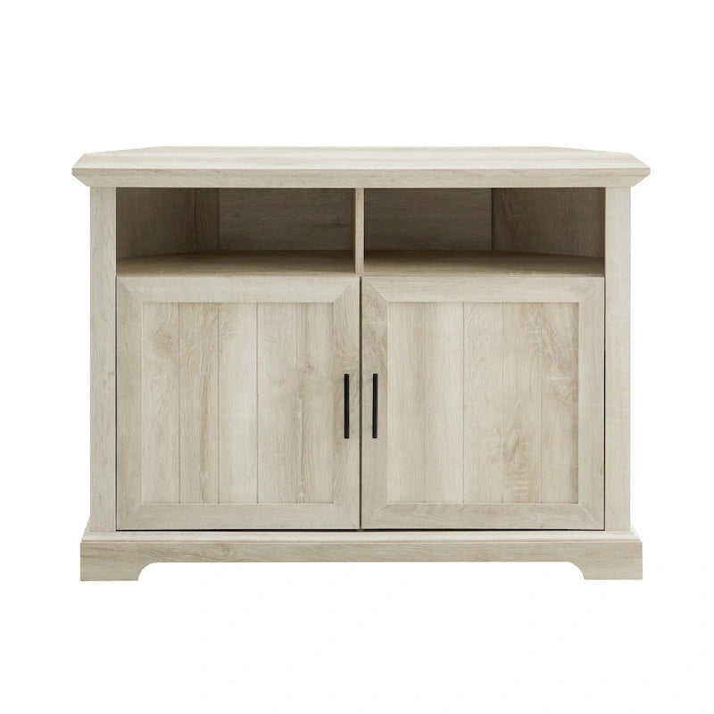 MDF- und Laminat-Eck-TV-Ständer mit gerillten Türen 44"B x 16"T x 32"H