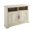 MDF- und Laminat-Eck-TV-Ständer mit gerillten Türen 44"B x 16"T x 32"H