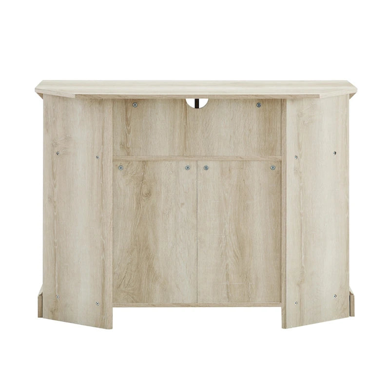 MDF- und Laminat-Eck-TV-Ständer mit gerillten Türen 44"B x 16"T x 32"H