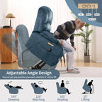Fabrik- & Kunstleder-Sessel mit elektrischer Aufstehhilfe, Massage und Heizung 94 cm B x 86 cm T x 107 cm H