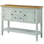 Buffet-Sideboard aus massivem Akazienholz mit 4 Schubladen und 2 Schränken 117 cm L x 38 cm B x 86 cm H