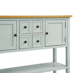Buffet-Sideboard aus massivem Akazienholz mit 4 Schubladen und 2 Schränken 117 cm L x 38 cm B x 86 cm H