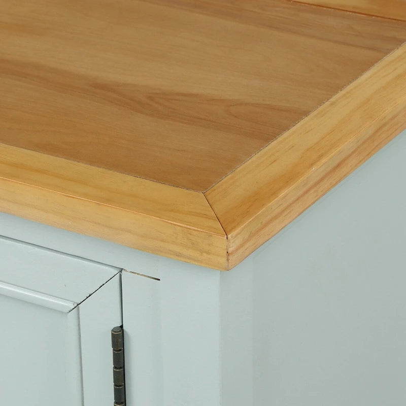 Buffet-Sideboard aus massivem Akazienholz mit 4 Schubladen und 2 Schränken 117 cm L x 38 cm B x 86 cm H