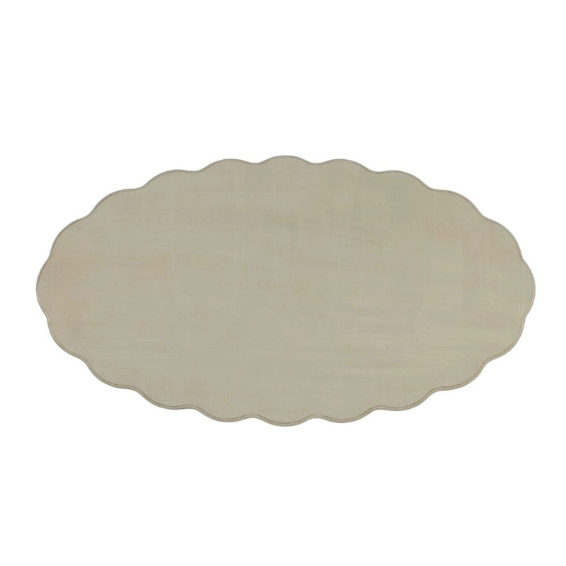Massivholz Oval Couchtisch mit offener Ablage und gedrechselten Beinen 127 cm B x 71 cm T x 48 cm H