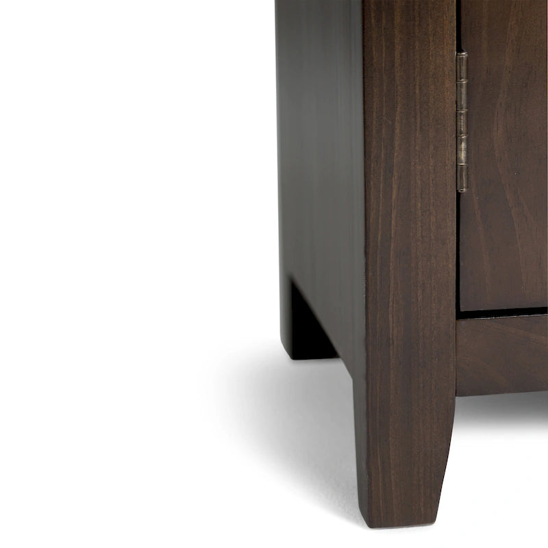 TV-Möbel aus Massivholz mit Türen aus gehärtetem Glas, 183 cm B x 44,5 cm T x 66 cm H