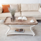 Rechteckiger Couchtisch aus MDF mit Tablettplatte und unterer Ablage