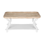 Rechteckiger Couchtisch aus MDF mit Tablettplatte und unterer Ablage