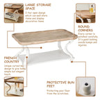 Rechteckiger Couchtisch aus MDF mit Tablettplatte und unterer Ablage