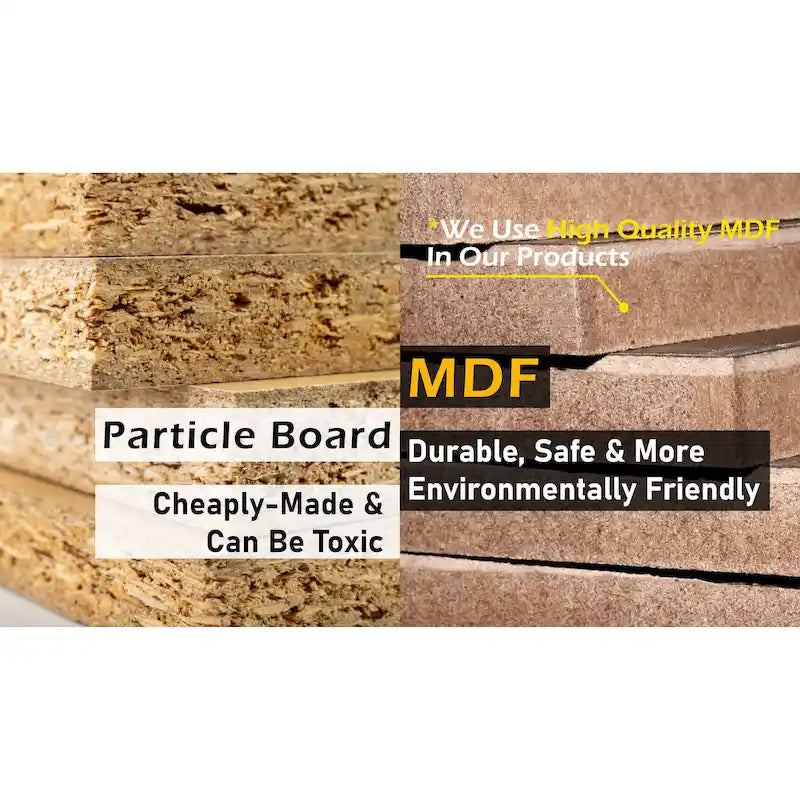 Rechteckiger Couchtisch aus MDF mit Tablettplatte und unterer Ablage