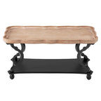 Rechteckiger Couchtisch aus MDF mit Tablettplatte und unterer Ablage