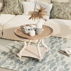 Rechteckiger Couchtisch aus MDF mit Tablettplatte und unterer Ablage