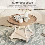 Rechteckiger Couchtisch aus MDF mit Tablettplatte und unterer Ablage