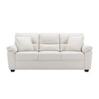 Kunstleder-Dreisitzer-Sofa mit hoher Rückenlehne und gepolsterten Armlehnen 210 cm B x 82,5 cm T x 96,5 cm H