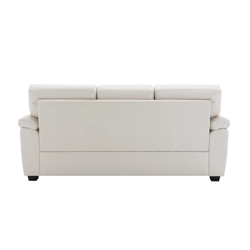 Kunstleder-Dreisitzer-Sofa mit hoher Rückenlehne und gepolsterten Armlehnen 210 cm B x 82,5 cm T x 96,5 cm H