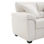 Kunstleder-Dreisitzer-Sofa mit hoher Rückenlehne und gepolsterten Armlehnen 210 cm B x 82,5 cm T x 96,5 cm H