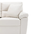 Kunstleder-Dreisitzer-Sofa mit hoher Rückenlehne und gepolsterten Armlehnen 210 cm B x 82,5 cm T x 96,5 cm H