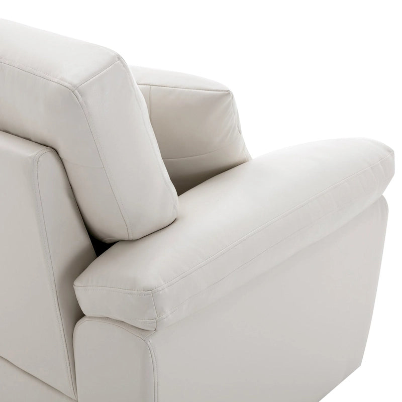 Kunstleder-Dreisitzer-Sofa mit hoher Rückenlehne und gepolsterten Armlehnen 210 cm B x 82,5 cm T x 96,5 cm H