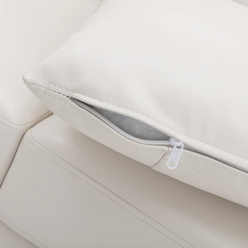 Kunstleder-Dreisitzer-Sofa mit hoher Rückenlehne und gepolsterten Armlehnen 210 cm B x 82,5 cm T x 96,5 cm H