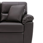 Kunstleder-Dreisitzer-Sofa mit hoher Rückenlehne und gepolsterten Armlehnen 210 cm B x 82,5 cm T x 96,5 cm H