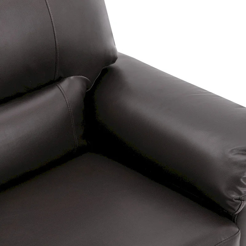 Kunstleder-Dreisitzer-Sofa mit hoher Rückenlehne und gepolsterten Armlehnen 210 cm B x 82,5 cm T x 96,5 cm H