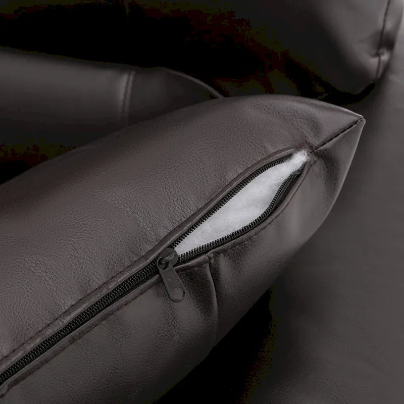 Kunstleder-Dreisitzer-Sofa mit hoher Rückenlehne und gepolsterten Armlehnen 210 cm B x 82,5 cm T x 96,5 cm H