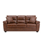 Kunstleder-Dreisitzer-Sofa mit hoher Rückenlehne und gepolsterten Armlehnen 210 cm B x 82,5 cm T x 96,5 cm H