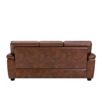 Kunstleder-Dreisitzer-Sofa mit hoher Rückenlehne und gepolsterten Armlehnen 210 cm B x 82,5 cm T x 96,5 cm H