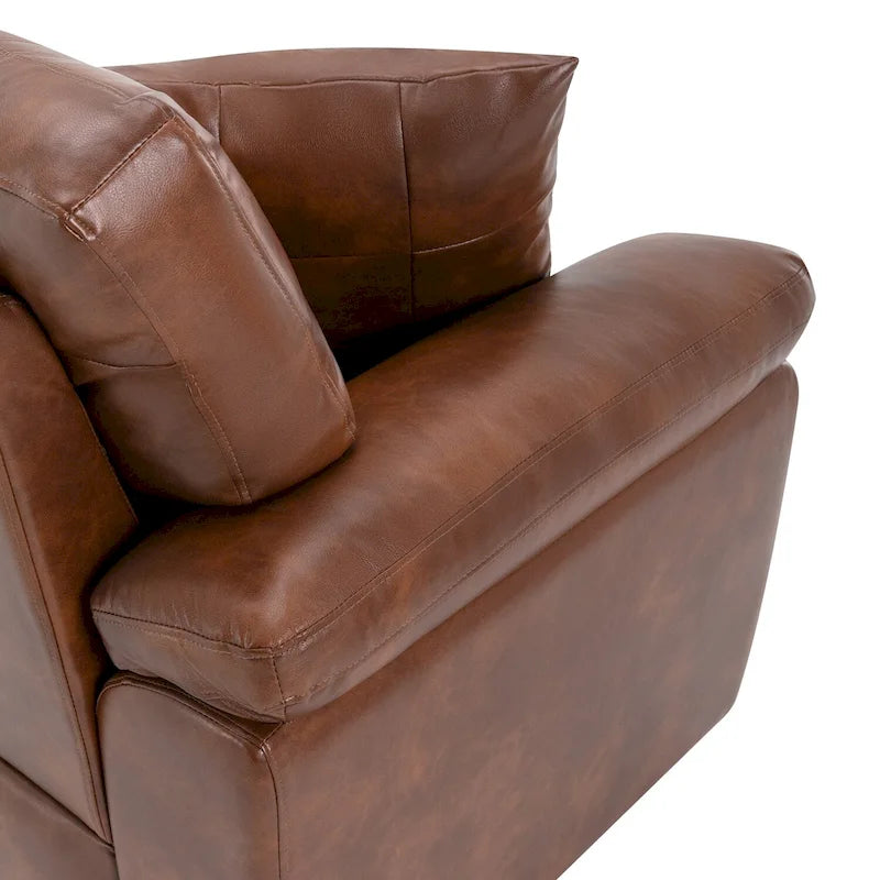 Kunstleder-Dreisitzer-Sofa mit hoher Rückenlehne und gepolsterten Armlehnen 210 cm B x 82,5 cm T x 96,5 cm H