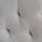 Stoffbezogenes Doppel-/Queensize-Kopfteil mit Rautensteppung und Nagelbesatz
