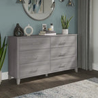 Kommode, MDF & Laminat, 6 Schubladen mit kugelgelagerten Auszügen, 150,6 cm B x 41,9 cm T x 85,9 cm H