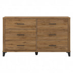 Kommode, MDF & Laminat, 6 Schubladen mit kugelgelagerten Auszügen, 150,6 cm B x 41,9 cm T x 85,9 cm H