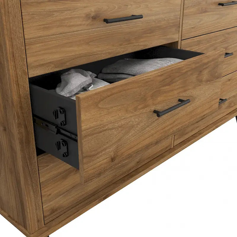 Kommode, MDF & Laminat, 6 Schubladen mit kugelgelagerten Auszügen, 150,6 cm B x 41,9 cm T x 85,9 cm H