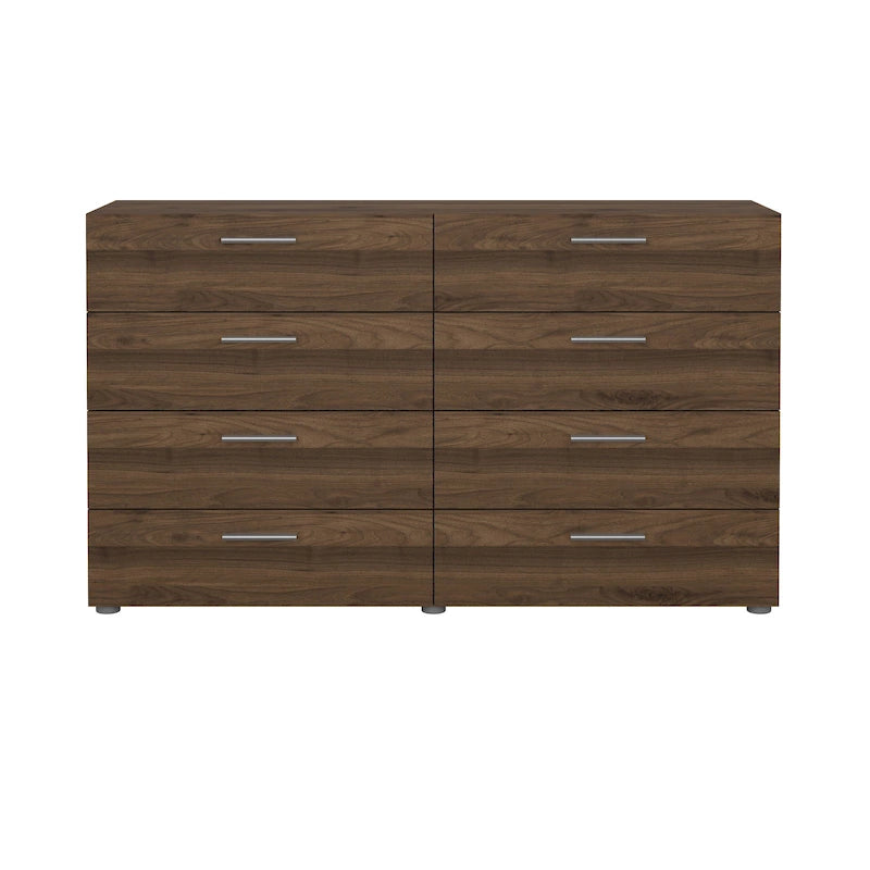 Doppelte Kommode aus Holzwerkstoff mit 8 Schubladen 140 cm B x 40 cm T x 81,7 cm H
