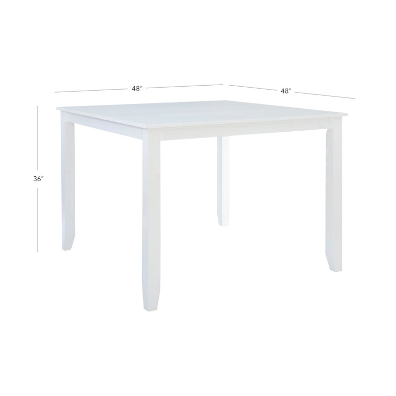 Akazie Echtholzfurnier Quadratischer Esstisch in Thekenhöhe 122 cm B x 122 cm T x 91 cm H