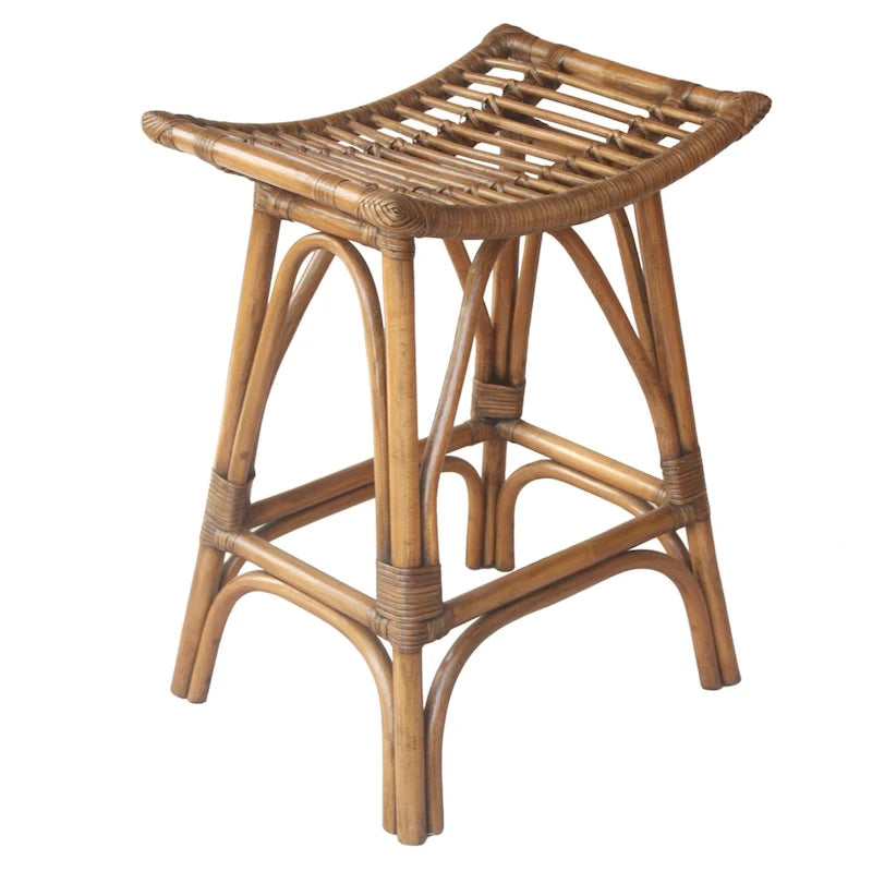 Rattan-Barhocker mit Sattelsitz, 61 cm Sitzhöhe