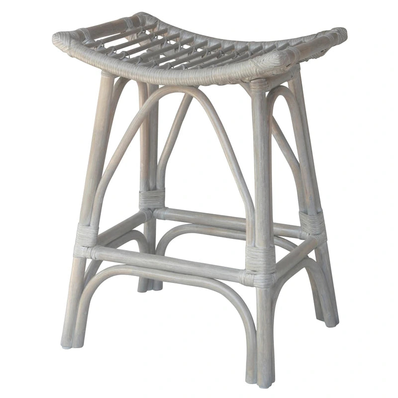 Rattan-Barhocker mit Sattelsitz, 61 cm Sitzhöhe
